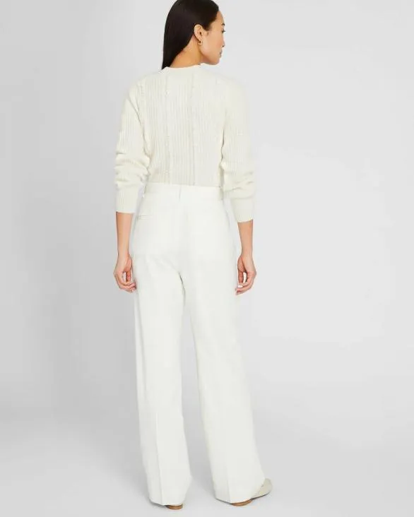 Club Monaco Pants Lightweight Wool Pleated Trouser Off White 8211 Women