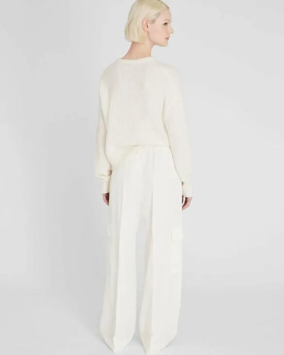 Club Monaco Pants Silk Cargo Pant Off White 8211 Women