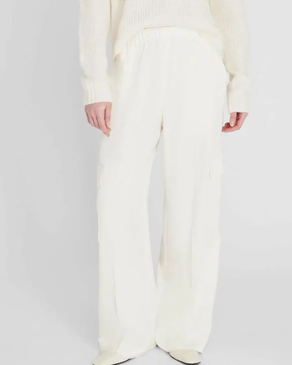 Club Monaco Pants Silk Cargo Pant Off White 8211 Women