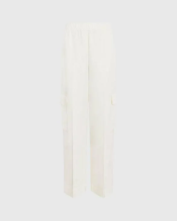 Club Monaco Pants Silk Cargo Pant Off White 8211 Women