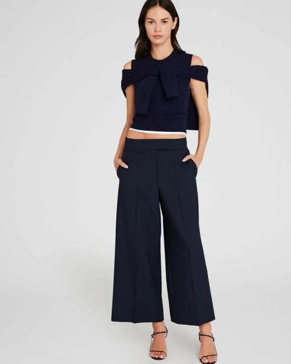 Club Monaco Pants WideLeg Borrem Pant Navy 8211 Women