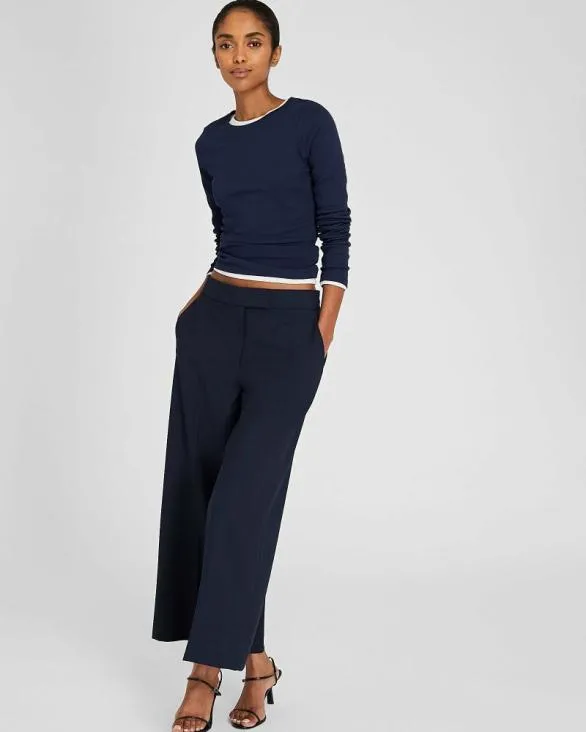 Club Monaco Pants WideLeg Borrem Pant Navy 8211 Women