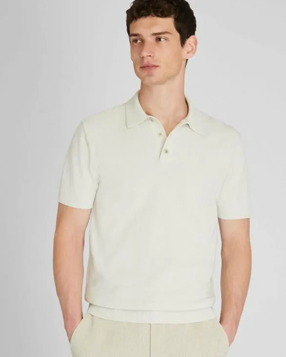 Club Monaco Polos Short Sleeve Boucl Polo Off White 8211 Men