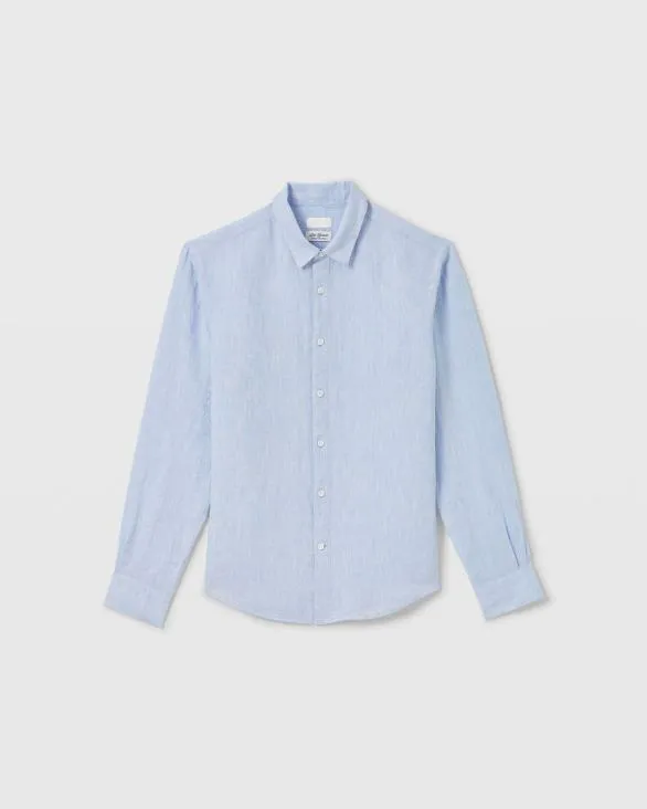 Club Monaco Shirts Carlo Bassetti Italian Linen Shirt Blue 8211 Men