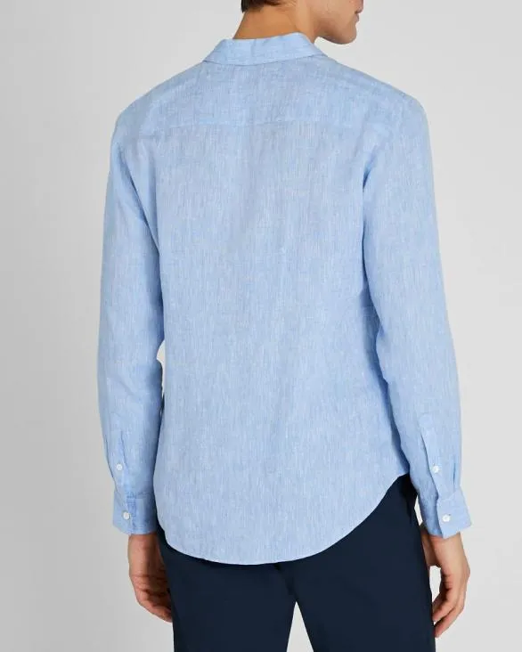 Club Monaco Shirts Carlo Bassetti Italian Linen Shirt Light Blue Base 8211 Men