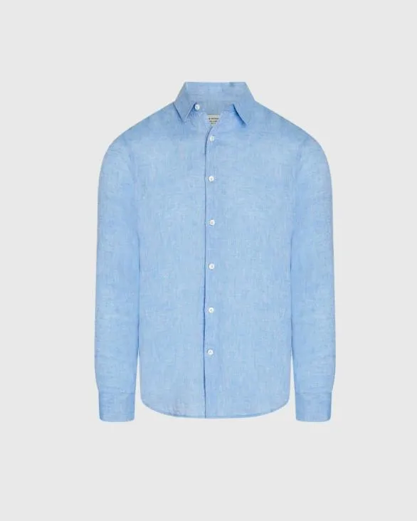 Club Monaco Shirts Carlo Bassetti Italian Linen Shirt Light Blue Base 8211 Men