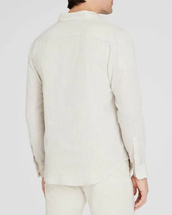 Club Monaco Shirts Lightweight Doubleface LongSleeve Shirt Ivory Mix 8211 Men