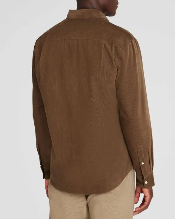 Club Monaco Shirts LongSleeve Corduroy Shirt Medium Brown 8211 Men
