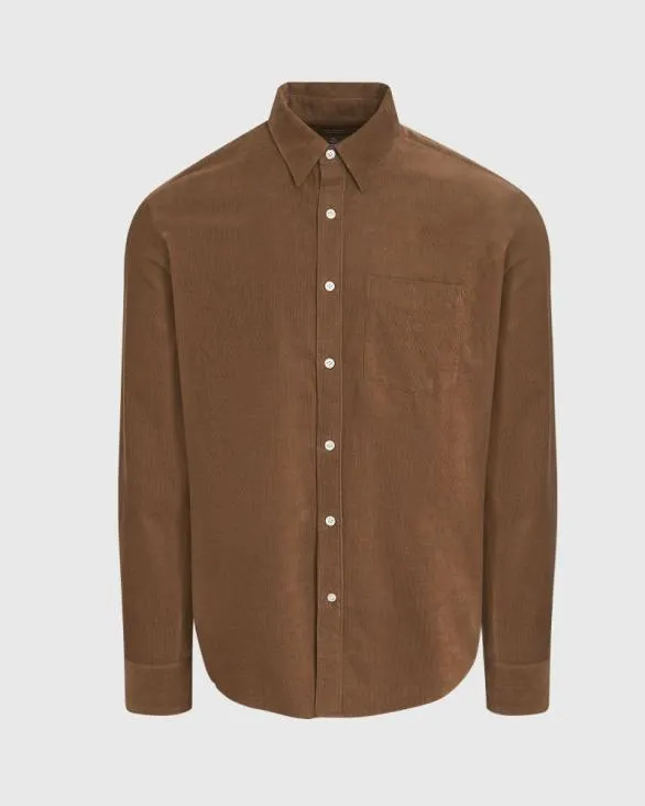 Club Monaco Shirts LongSleeve Corduroy Shirt Medium Brown 8211 Men