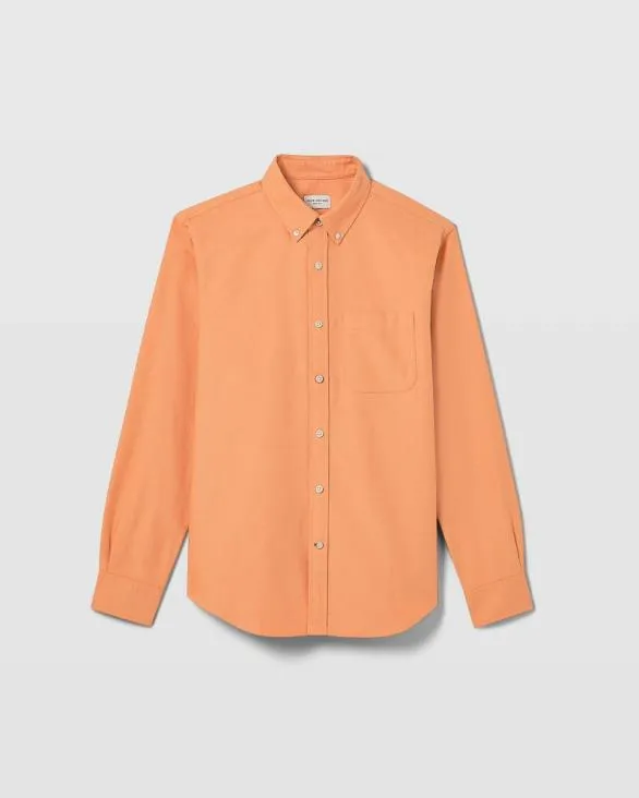 Club Monaco Shirts LongSleeve Solid Oxford Shirt Burnt Orange 8211 Men