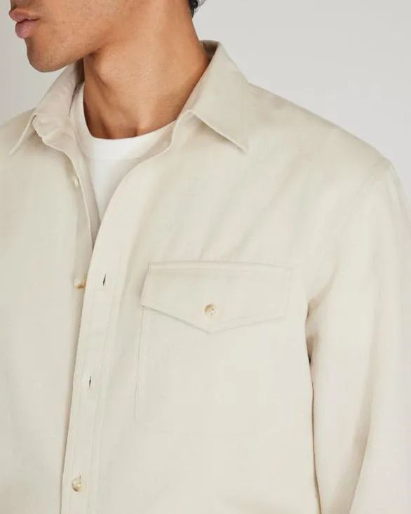 Club Monaco Shirts LongSleeve Standard Texture Shirt Pale Grey 8211 Men