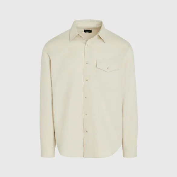 Club Monaco Shirts LongSleeve Standard Texture Shirt Pale Grey 8211 Men