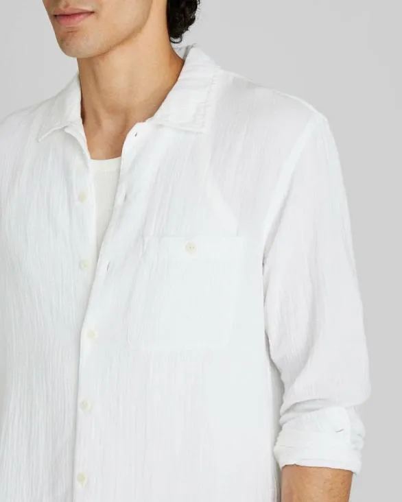 Club Monaco Shirts LongSleeve Summer Doubleface Shirt White Base 8211 Men