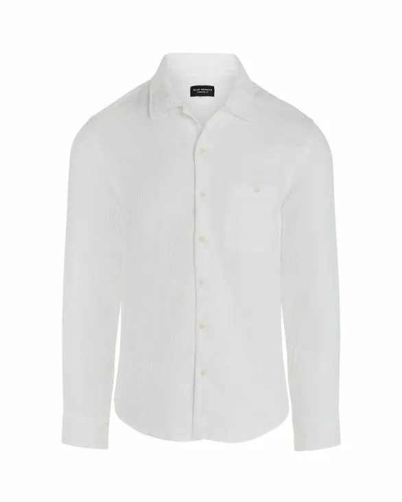 Club Monaco Shirts LongSleeve Summer Doubleface Shirt White Base 8211 Men