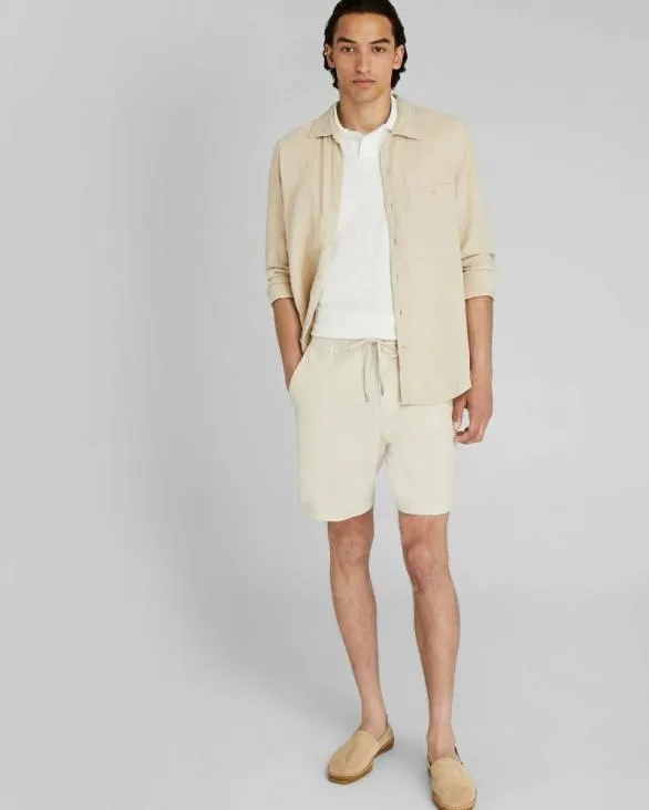 Club Monaco Shorts Elasticated Linen Short Khaki 8211 Men