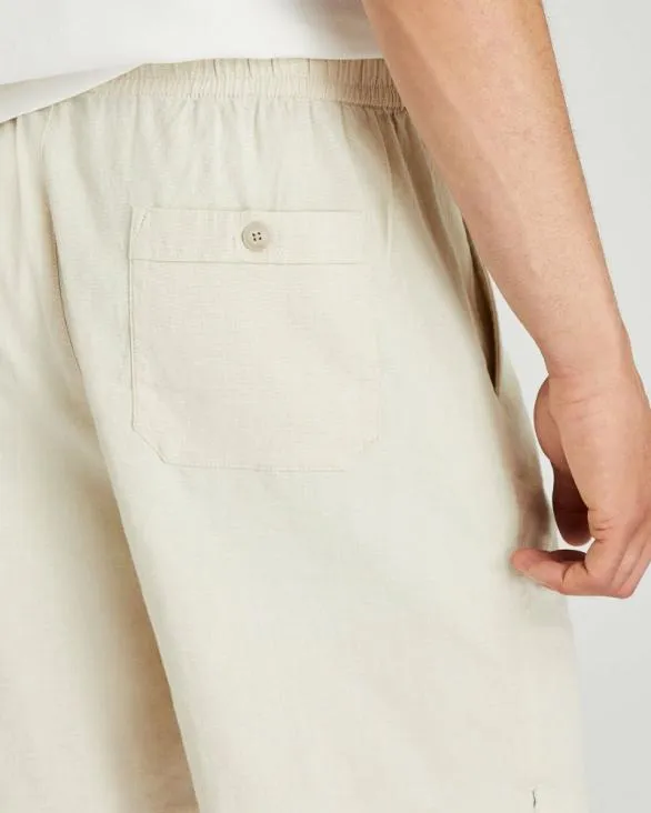 Club Monaco Shorts Elasticated Linen Short Khaki 8211 Men