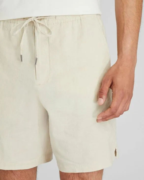 Club Monaco Shorts Elasticated Linen Short Khaki 8211 Men