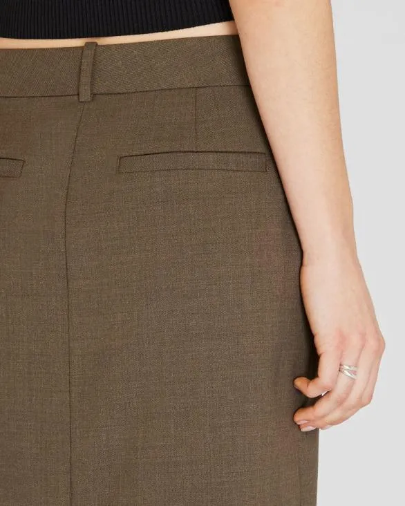 Club Monaco Skirts Borrem Column Maxi Skirt Medium Olive 8211 Women
