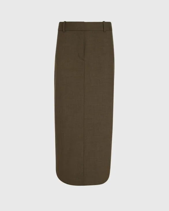 Club Monaco Skirts Borrem Column Maxi Skirt Medium Olive 8211 Women
