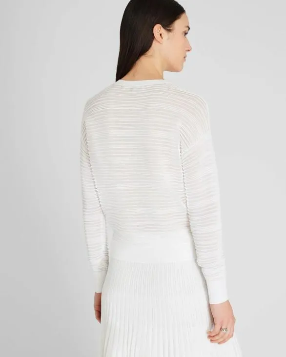 Club Monaco Sweaters Sheer Ottoman Sweater White 8211 Women