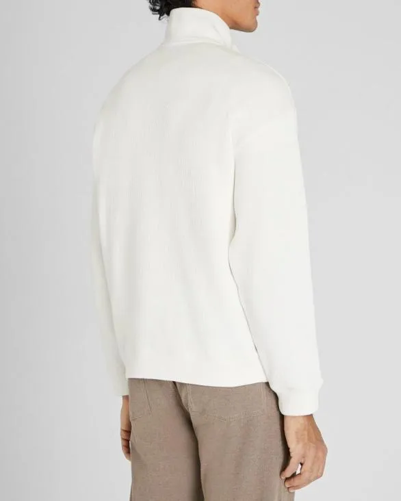 Club Monaco Sweatshirts and Lounge Rib Knit QuarterZip Off White 8211 Men