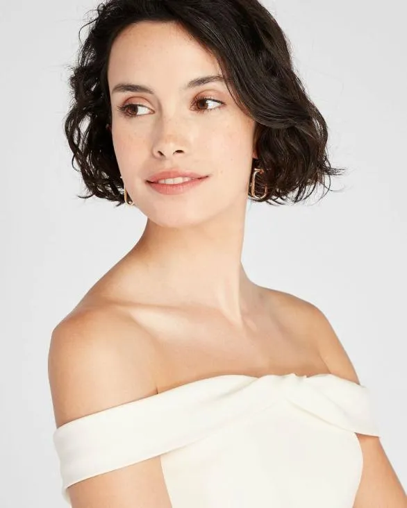 Club Monaco Tops OffTheShoulder Draped Top White 8211 Women