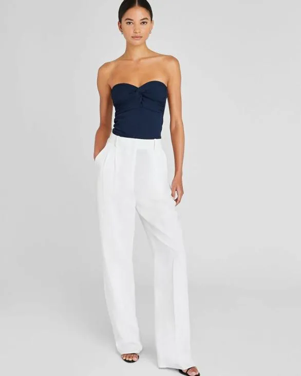 Club Monaco Tops Pliss Bustier Top Navy 8211 Women