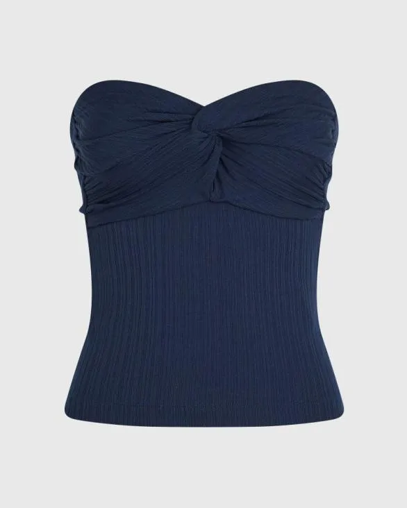 Club Monaco Tops Pliss Bustier Top Navy 8211 Women