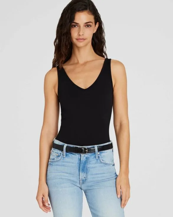 Club Monaco Tops Ribbed Bodysuit Black 8211 Women