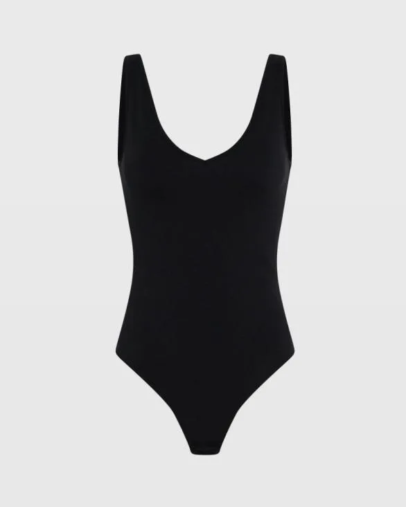 Club Monaco Tops Ribbed Bodysuit Black 8211 Women