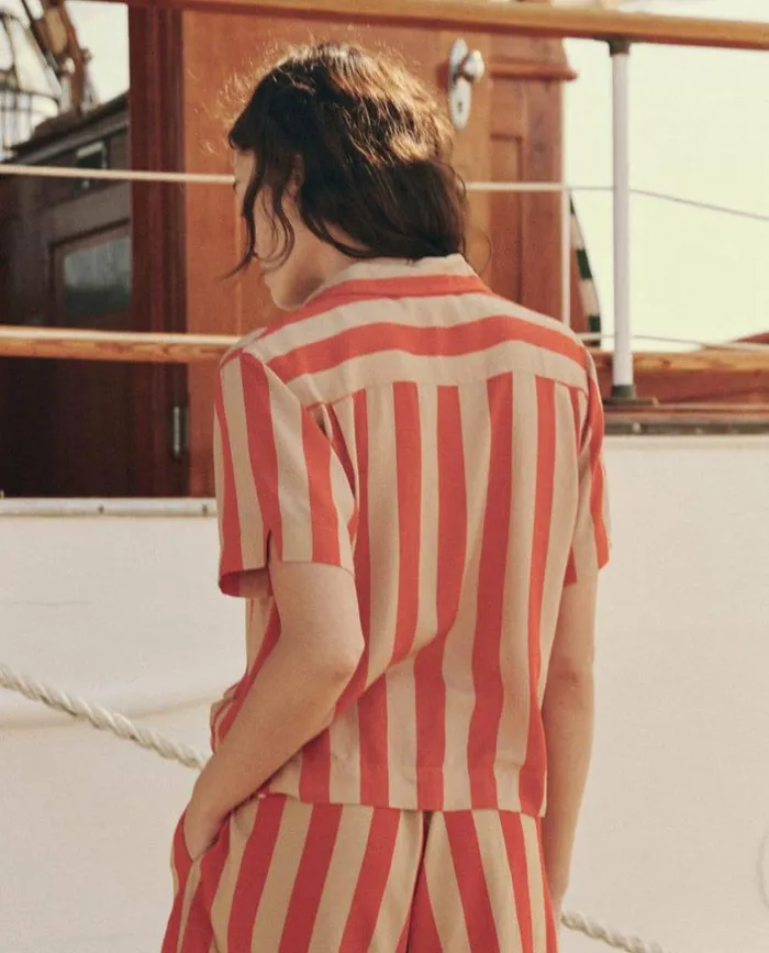 Collection The Great The Bowling Shirt Sunset Stripe