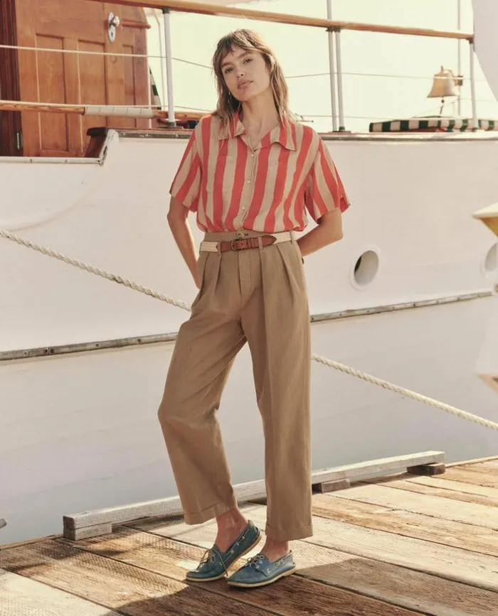 Collection The Great The Bowling Shirt Sunset Stripe