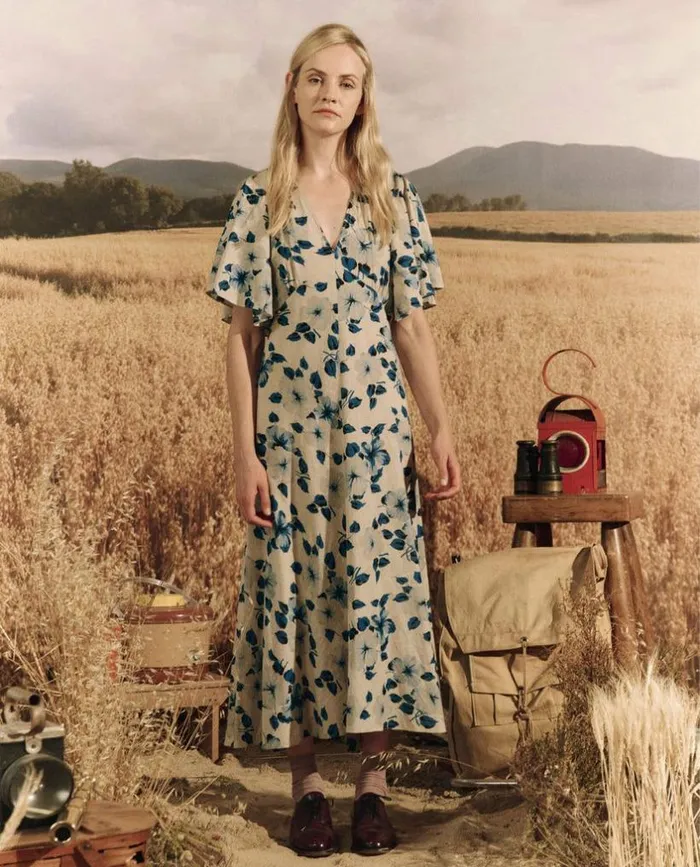 Collection The Great The Crescent Dress Deep Meadow Floral