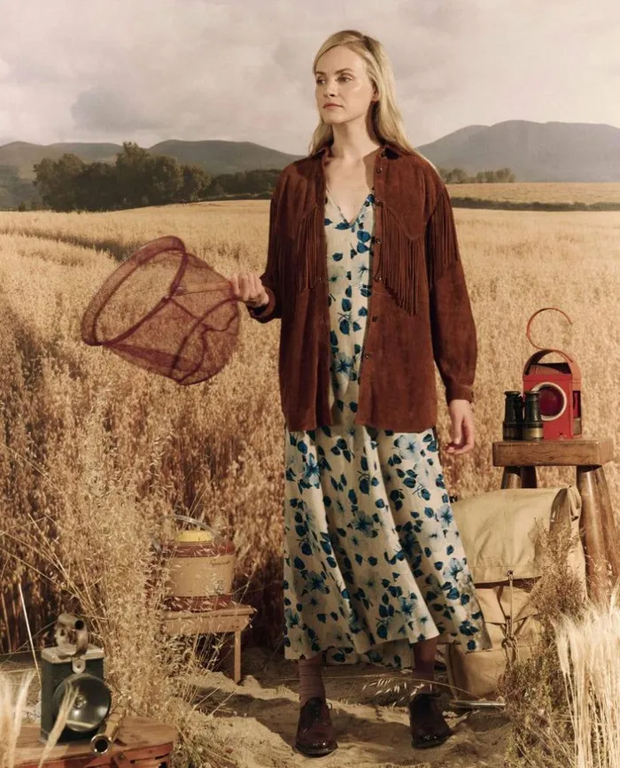 Collection The Great The Crescent Dress Deep Meadow Floral