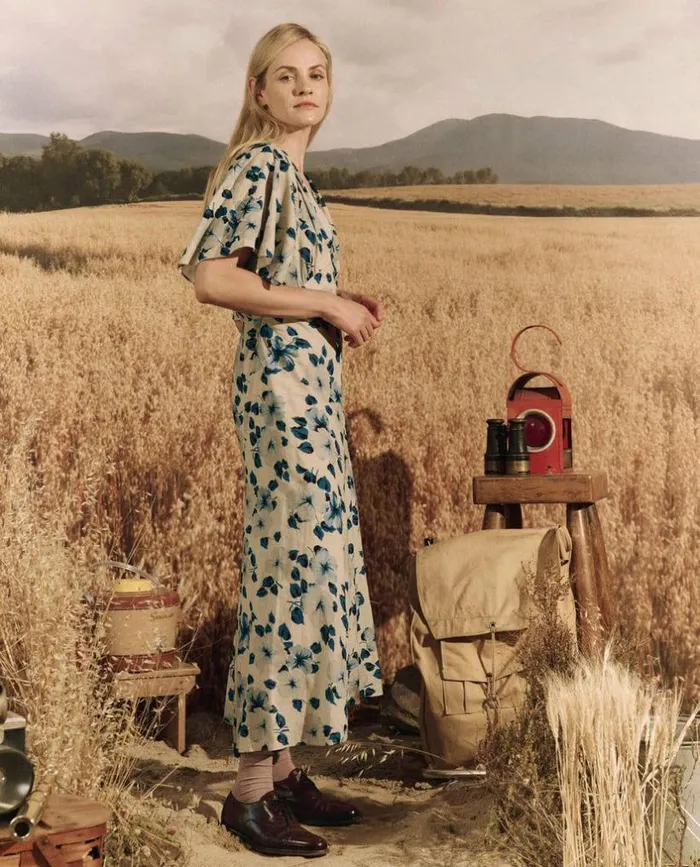 Collection The Great The Crescent Dress Deep Meadow Floral