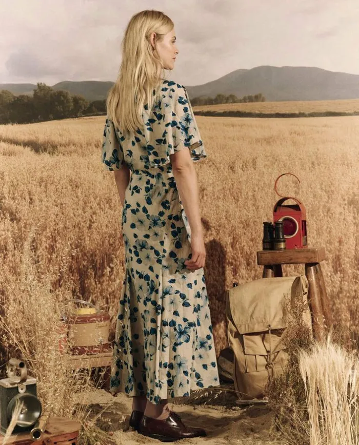 Collection The Great The Crescent Dress Deep Meadow Floral