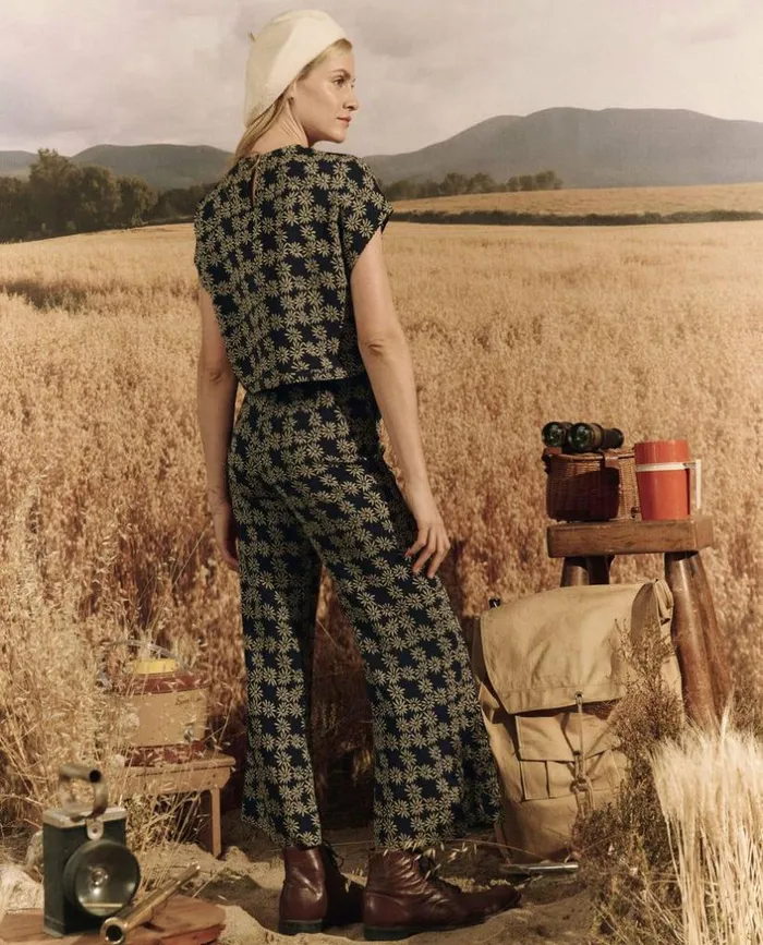 Collection The Great The Dance Pant Navy Scattered Daisy