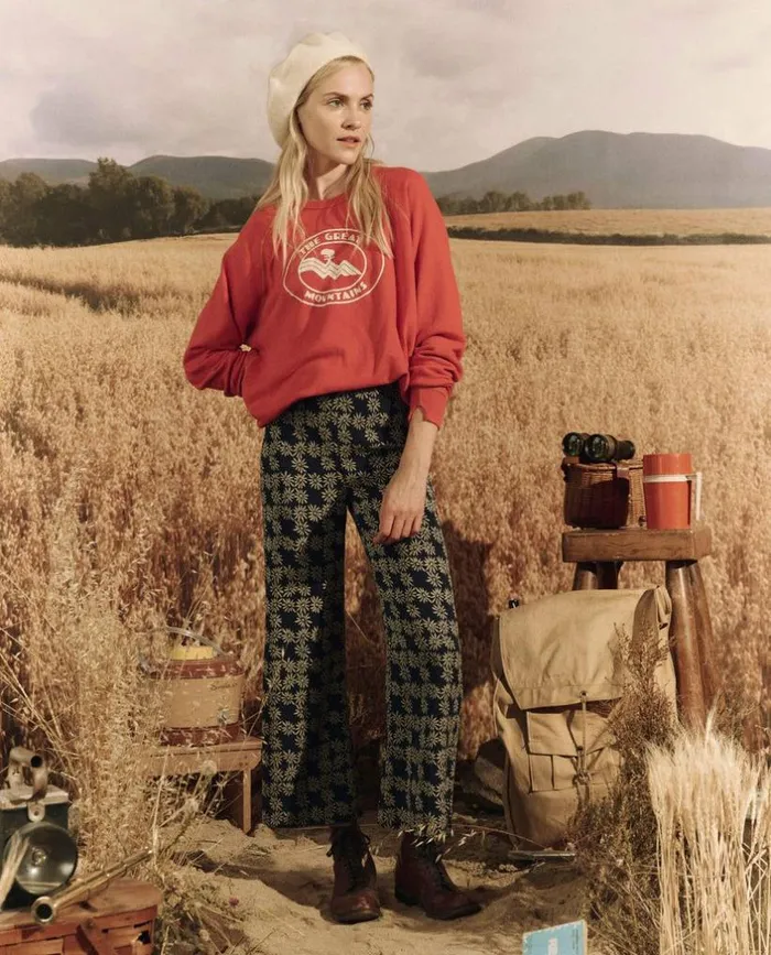 Collection The Great The Dance Pant Navy Scattered Daisy