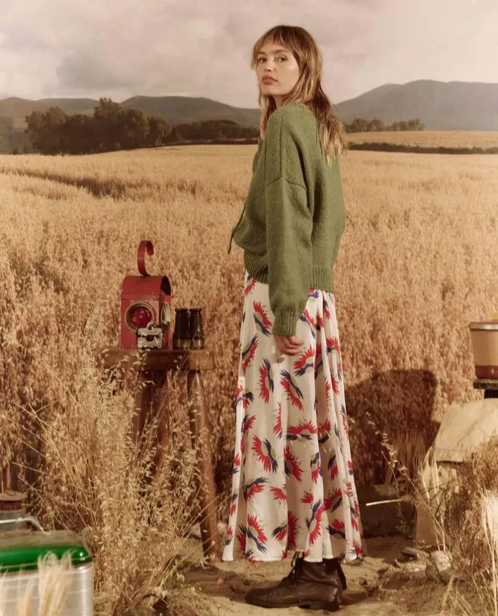 Collection The Great The Lace Up Pullover Dried Basil