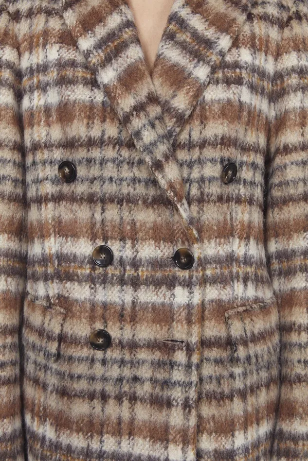 Como Brushed Coat Brown Women Rodebjer Blazers