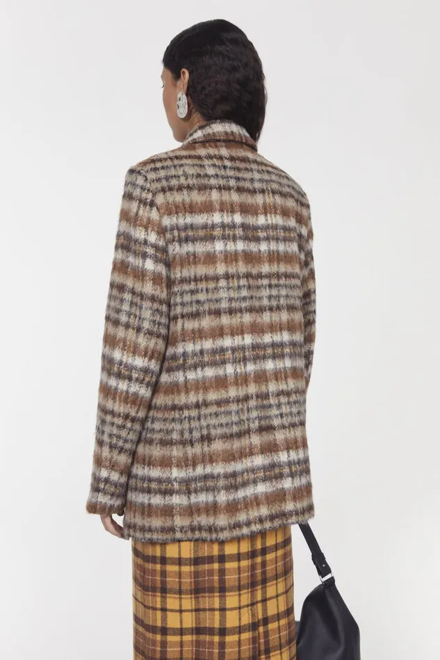 Como Brushed Coat Brown Women Rodebjer Blazers