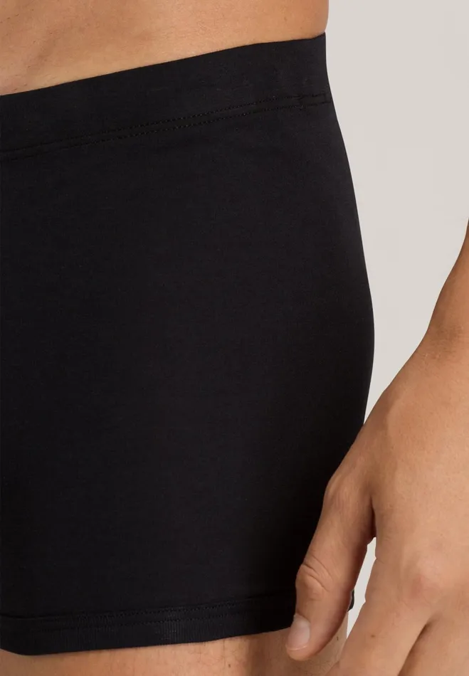 Cotton Boxer Brief Black Men HANRO Boxer Briefs
