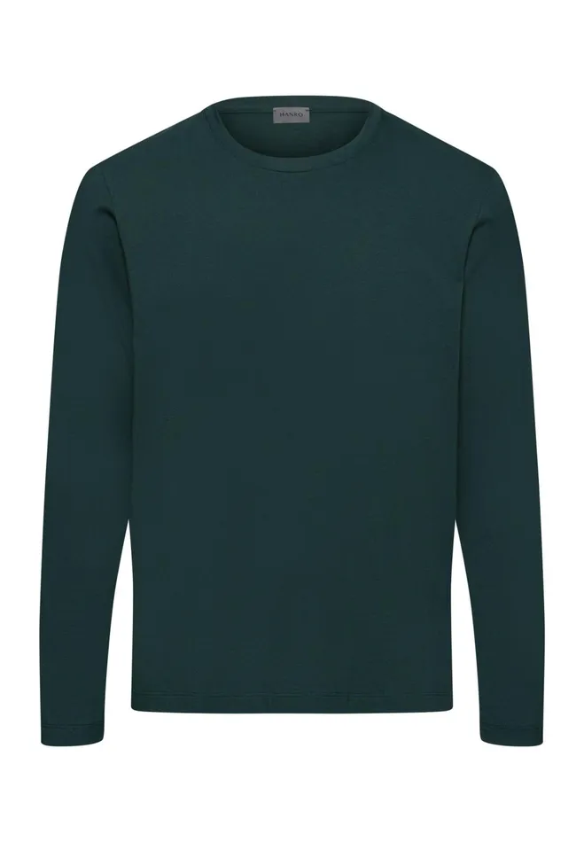 Cotton Crew Neck Top Laurel Men HANRO Pajama Tops