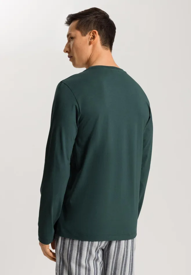 Cotton Crew Neck Top Laurel Men HANRO Pajama Tops