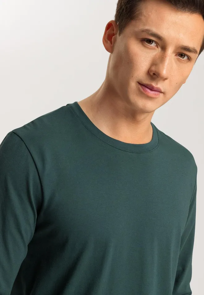 Cotton Crew Neck Top Laurel Men HANRO Pajama Tops