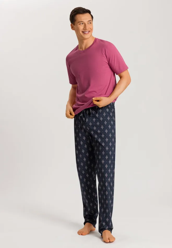 Cotton Drawstring Pajama Pants Dotted Ornament Men HANRO Pajama Bottoms