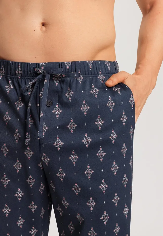 Cotton Drawstring Pajama Pants Dotted Ornament Men HANRO Pajama Bottoms