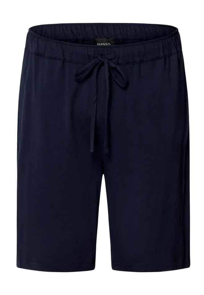 Cotton Drawstring Shorts Deep Navy Men HANRO Night And Day