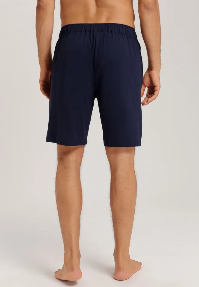 Cotton Drawstring Shorts Deep Navy Men HANRO Night And Day