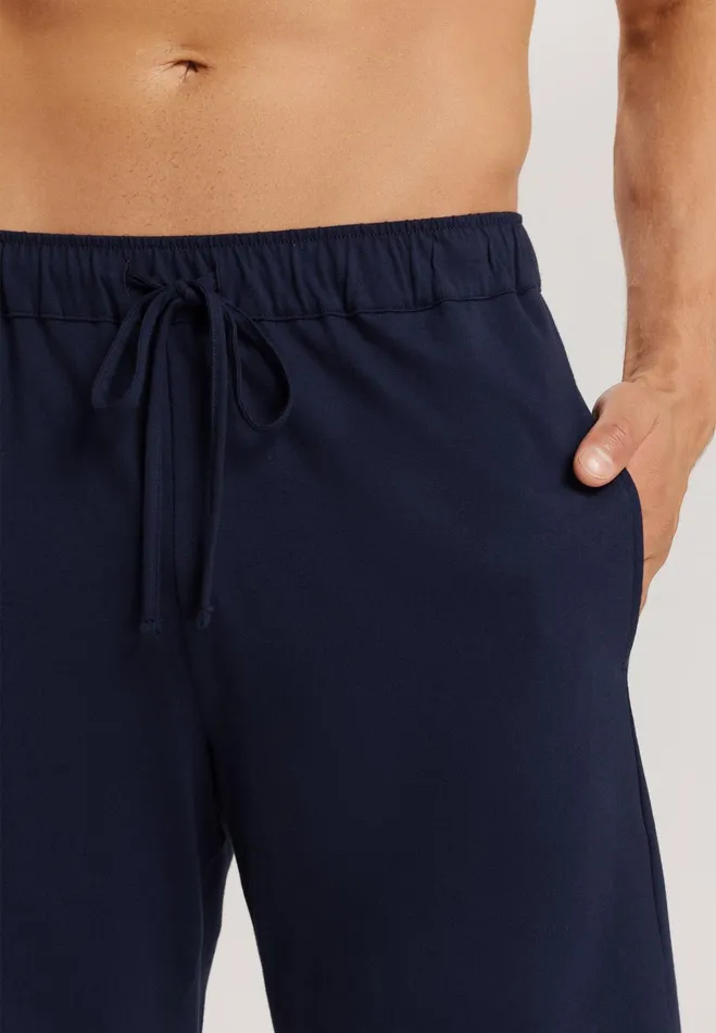 Cotton Drawstring Shorts Deep Navy Men HANRO Night And Day